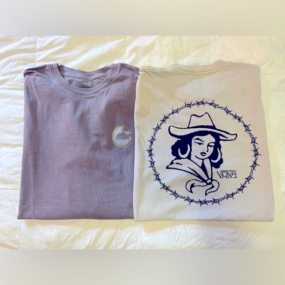 Vans Men’s T-Shirts Size Large - One Long Sleeve - One Short Sleeve - Picture 2 of 3